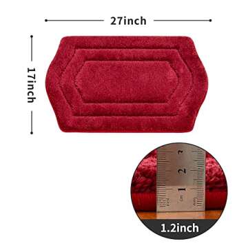 COSY HOMEER Extra Thick Bath Rugs - Non-Slip, Ultra Absorbent, Plush Comfort for Any Room