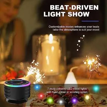 BassPal Bluetooth Speakers with Waterproof and Light Show