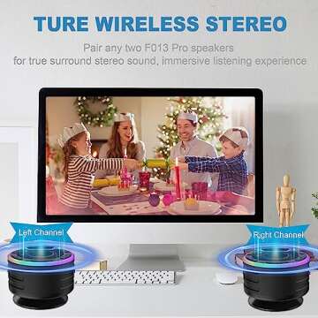 BassPal Bluetooth Speakers with Waterproof and Light Show