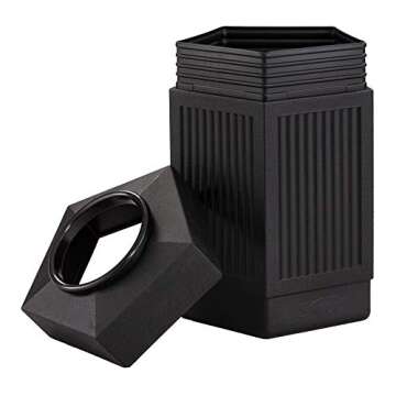 Safco Canmeleon Trash Can, 30 Gallons, Indoor and Outdoor Use, Durable & Weather-Resistant Commercial Garbage Can, Black