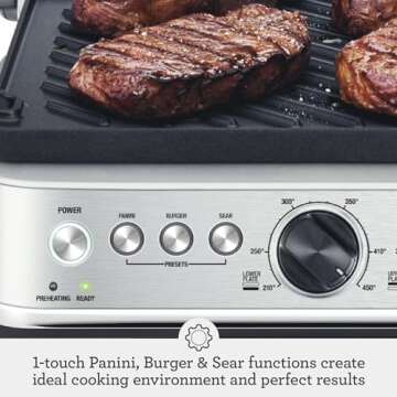 Breville Sear & Press Grill BGR700BSS, Brushed Stainless Steel