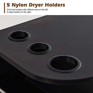 Locking Wall Mount Hair Styling Station with Storage