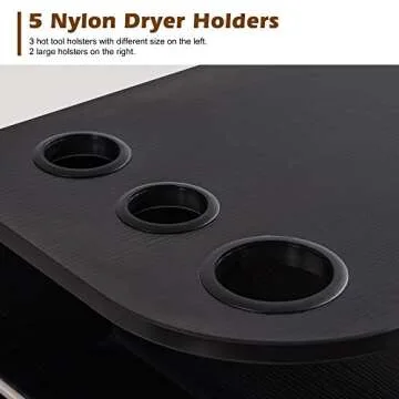 Locking Wall Mount Hair Styling Station with Storage