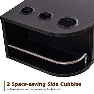 Locking Wall Mount Hair Styling Station with Storage