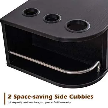 Locking Wall Mount Hair Styling Station with Storage