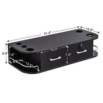 Locking Wall Mount Hair Styling Station with Storage