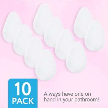 IMPRESA 10 Pack Facial Sponge for Daily Deep Cleansing and Regular Exfoliating - Regular Buff Style Exfoliating Pads Puf for Removing Dead Skin, Dirt & Makeup - Normal to Oily - Made in The USA