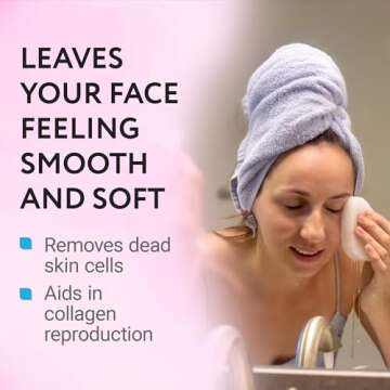 IMPRESA 10 Pack Facial Sponge for Daily Deep Cleansing and Regular Exfoliating - Regular Buff Style Exfoliating Pads Puf for Removing Dead Skin, Dirt & Makeup - Normal to Oily - Made in The USA