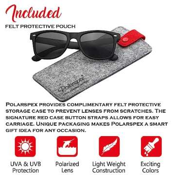 PolarSpex Mens Sunglasses - Retro Sunglasses for Men, Polarized Sunglasses for Womens - Cool Shades ...