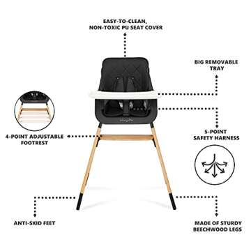 Dream On Me Nibble High Chair - Stylish & Portable