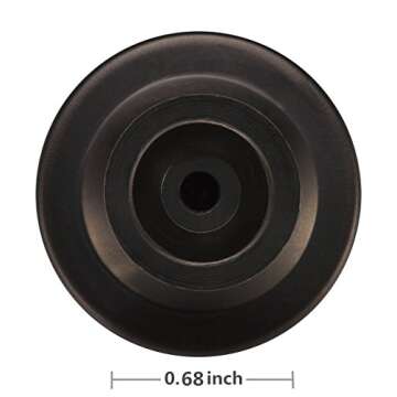 Amazer Cabinet Round Knobs, Oil Rubbed Bronze Traditional Cabinet Furniture Hardware Round Pull Knob with Parallel Lines - 1.2 Inch Diameter - 20 Pack