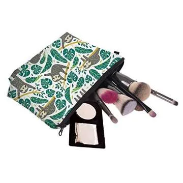 LOOMILOO Cosmetic Bag for Women, Adorable Roomy Makeup Bags Travel Water Resistant Toiletry Bag Accessories Organizer Sloth (Sloth 51476)