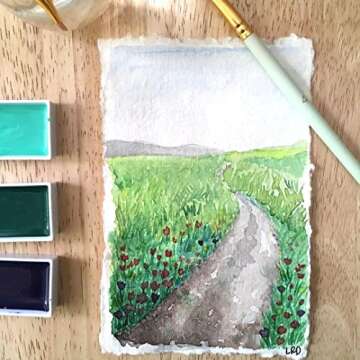 Premium Rough Watercolor Paper - 50 Sheets by Leather Village