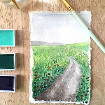 Premium Rough Watercolor Paper - 50 Sheets by Leather Village