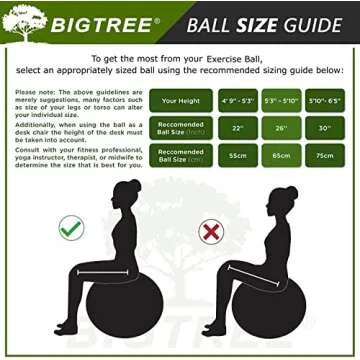 Yoga Ball with Pump for Stability and Core Training