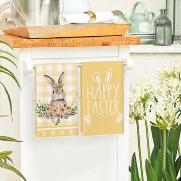 Artoid Mode Easter Bunny Kitchen Towels Set of 2