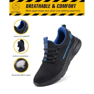 Comfortable Steel Toe Safety Shoes for Men Women