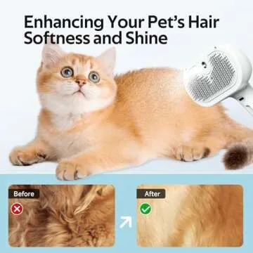 Gentle Pet Grooming Brush with Mist Spray for Cats & Dogs