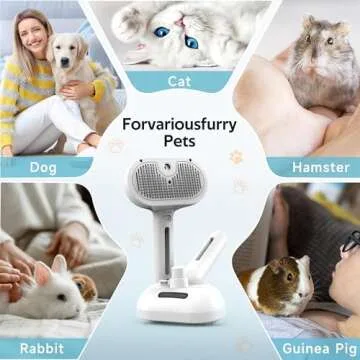 Gentle Pet Grooming Brush with Mist Spray for Cats & Dogs