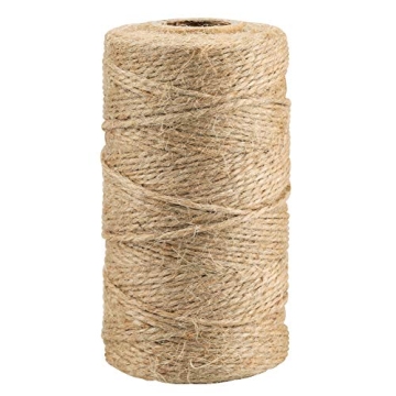 KINGLAKE Natural Jute Twine String 328 Feet – Eco-Friendly Arts and Crafts Gift Wrapping Twine