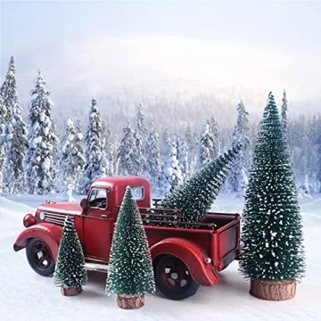 Small Christmas Tree Set - Mini Pine Tree Decor for Tabletop