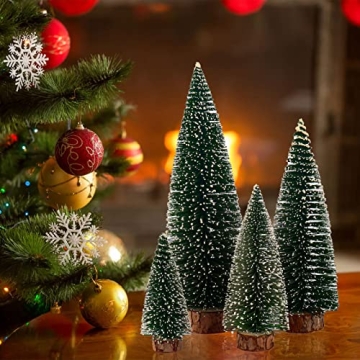 Small Christmas Tree Set - Mini Pine Tree Decor for Tabletop