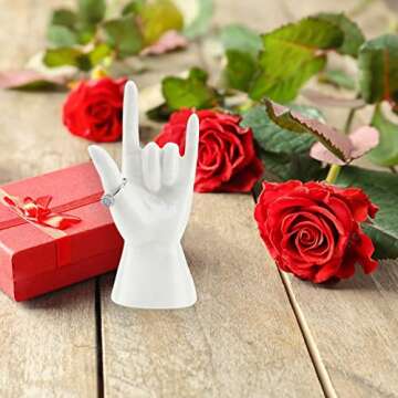 HOME SMILE Valentines's Day Gifts for Her,Girlfriend,Women,Boyfriend,Him- I Love You Hand Ring Holder-Mother's Day Gifts for Mom,Nana-I Love You Gifts