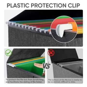 BALEINE Collapsible File Organizer Box for Home and Office