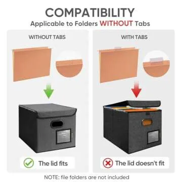 BALEINE Collapsible File Organizer Box for Home and Office