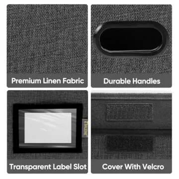 BALEINE Collapsible File Organizer Box for Home and Office