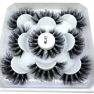 HBZGTLAD 5 Pairs 25mm 3D Mink Lashes Bulk Faux