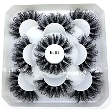 HBZGTLAD 5 Pairs 25mm 3D Mink Lashes Bulk Faux