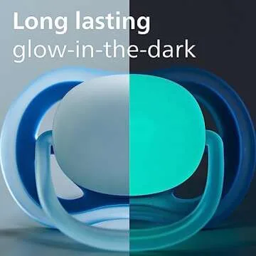 Philips Avent Ultra Air Pacifier - 4 x Light, Breathable Glow-in-The-Dark Baby Pacifiers for Babies Aged 6-18 Months, BPA Free with Sterilizer Carry Case, SCF376/08