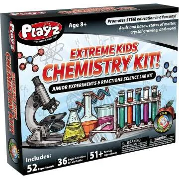 Playz 52 Extreme Chemistry Experiments Set - Fun STEM Kits for Kids