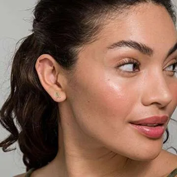 PAVOI 14K White Gold Plated Sterling Silver Alphabet Letter Earrings | Initial Earrings | Letter I