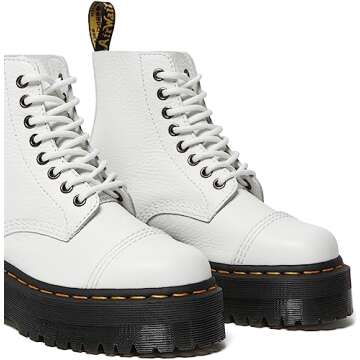 Dr. Martens Sinclair Boots for Women in White Leather