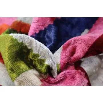 Canvello Rainbow Silk Velvet Throw Pillow - Luxury Accent Cushion