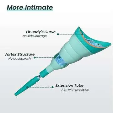 TRIPTIPS Pee Conch Foldable Female Urinal Device Portable Urinal for Women Pee Funnel for Women Travel, She Pee Cup for Women Stand to Pee Womens Urinal Funnel with Tube Case (B-Pink)