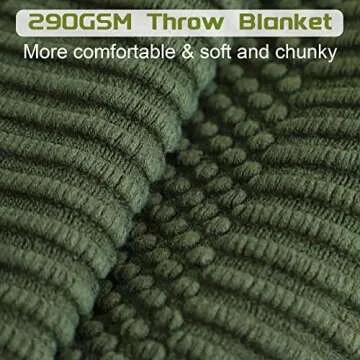 Blagic Knitted Throw Blanket for Couch, Bed and Sofa. Super Soft Blanket with Tassels, Dark Green Throw Blanket, 50 x 60 Inches Lightweight & Cosy Home Decor