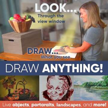 LUCY Flex Drawing Tool with Photo Enlarger & Bag by Draw LUCY | Camera Lucida Photo Enlarging Accessory for Painting | LUCY Drawing Projector for Artists | Artistic Aid - Drawing Tool for Artists