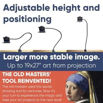 LUCY Flex Drawing Tool with Photo Enlarger & Bag by Draw LUCY | Camera Lucida Photo Enlarging Accessory for Painting | LUCY Drawing Projector for Artists | Artistic Aid - Drawing Tool for Artists