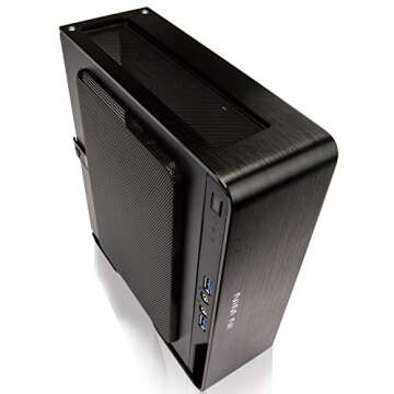 InWin Chopin SECC Mini-ITX Tower Case 150W Power Supply with 4 colors stickers inside, Black Aluminum