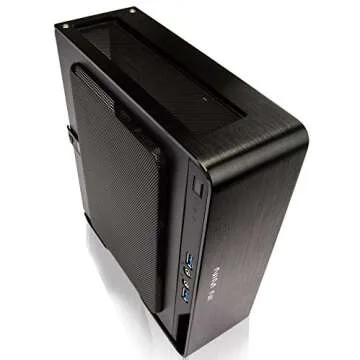 InWin Chopin SECC Mini-ITX Tower Case 150W Power Supply with 4 colors stickers inside, Black Aluminum
