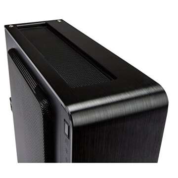 InWin Chopin SECC Mini-ITX Tower Case 150W Power Supply with 4 colors stickers inside, Black Aluminum