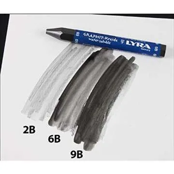 LYRA Assorted Degree Graphite Stick Set - Water Soluble and Non Soluble - 2B 6B 9B, Art, Drawing Supplies for Sketch & Shading Pencils - 3 Crayon Stick (Water Soluble)