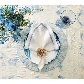 Kim Seybert Tahiti Natural Napkin Rings | Set of 4