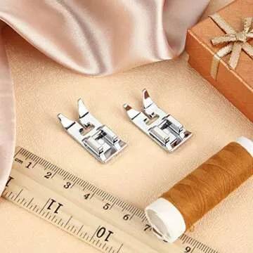Mudder 2 Pcs Zig Zag Straight Stitch Presser Foot Universal General Purpose Zigzag Snap Foot Compati...