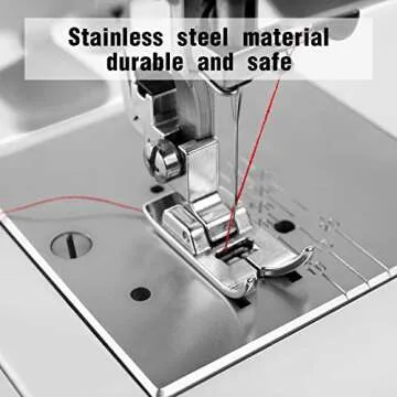 Mudder 2 Pcs Zig Zag Straight Stitch Presser Foot Universal General Purpose Zigzag Snap Foot Compatible with Singer, Brother, Janome, Kenmore, Babylock, Domestic Sewing Machines