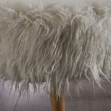 Christopher Knight Home Cheryiie Faux Fur Accent Chair, White / Natural