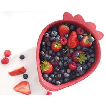 Norpro, Red Strawberry Colander, Mini